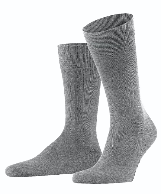 Falke Tagessocke Family New (nachhaltiger Baumwoll-Komfort) grau Herren - 1 Paar